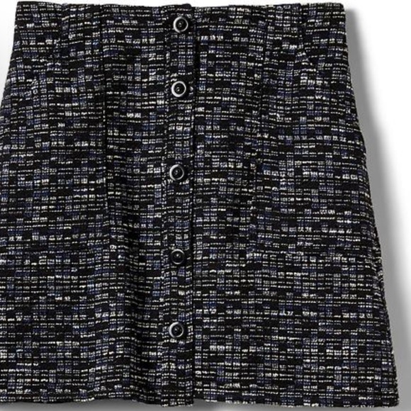 [10]Banana Republic Black Blue A-Line Mini Skirt for Work - Picture 1 of 10